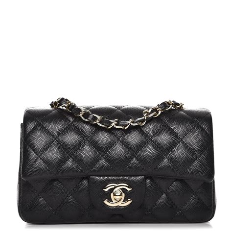 chanel caviar quilted mini rectangular flap black|CHANEL Caviar Quilted Mini Rectangular Flap Black.